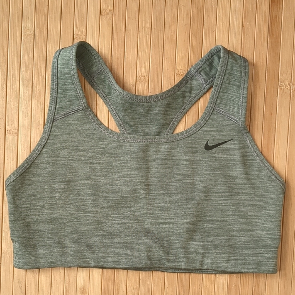 Nike Womens Gray (Olive Green) Sports Bra, Size Medium